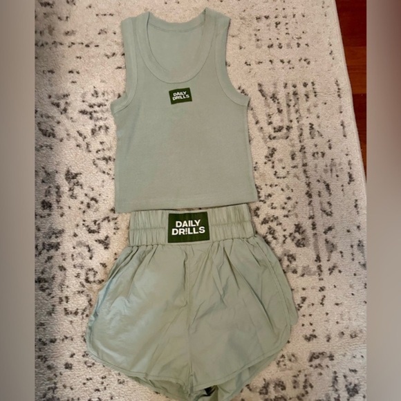 Daily Drills Pants - Daily Drills set xs/s harbor ribbed tank xs/s shorts xs